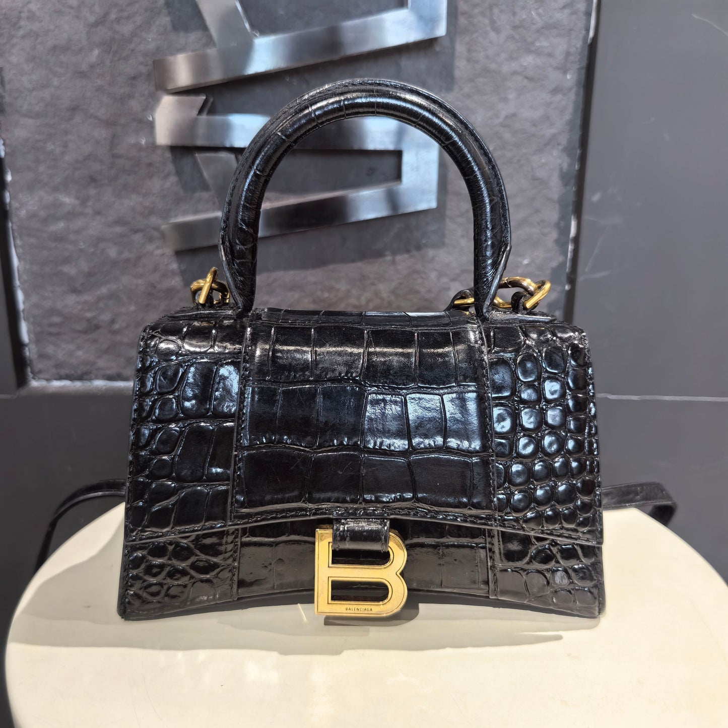 Balenciaga - Hourglass - Leather - Black - (mini)