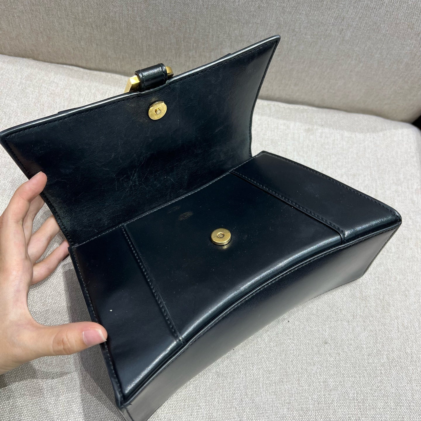 Balenciaga - Hourglass - Leather - Black - (mini)