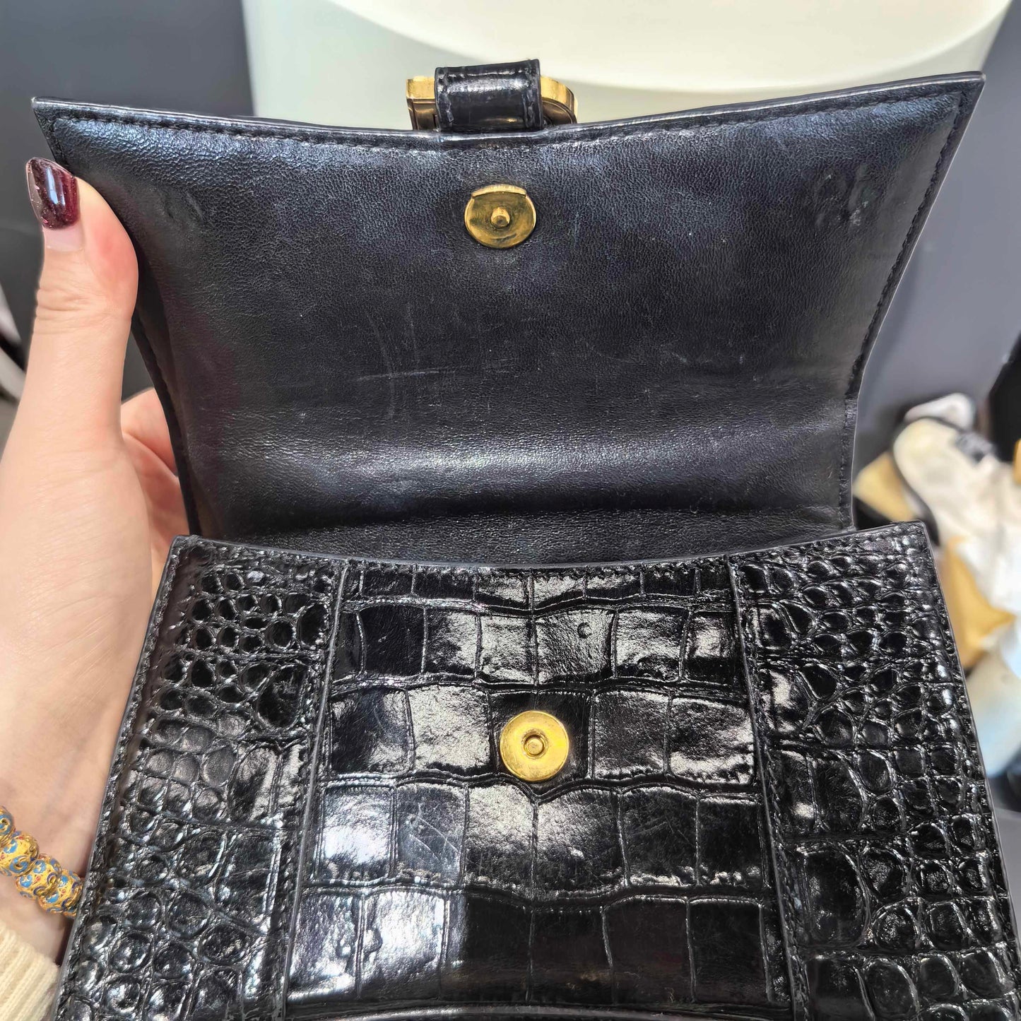 Balenciaga - Hourglass - Leather - Black - (mini)
