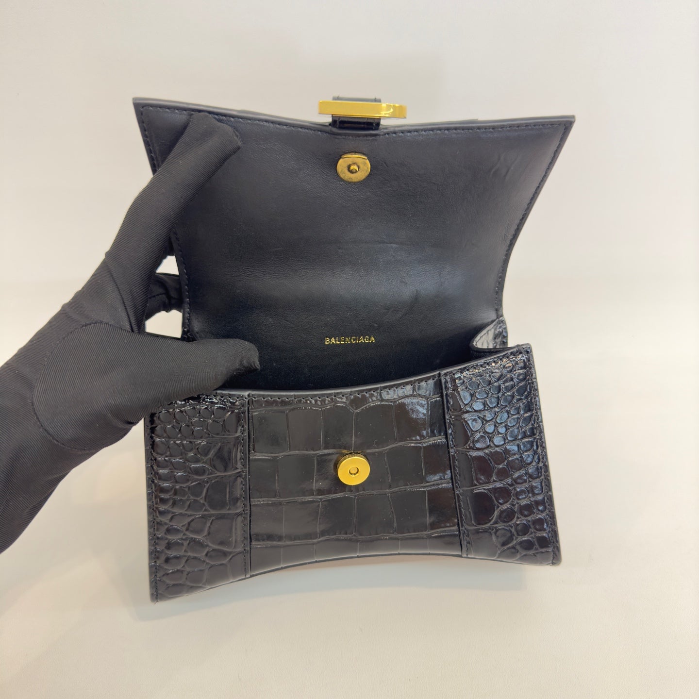 Balenciaga - Hourglass - Leather - Black - (mini)