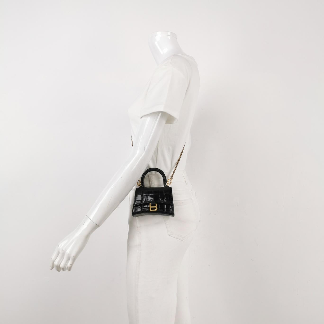 Balenciaga - Hourglass - Leather - Black - (mini)