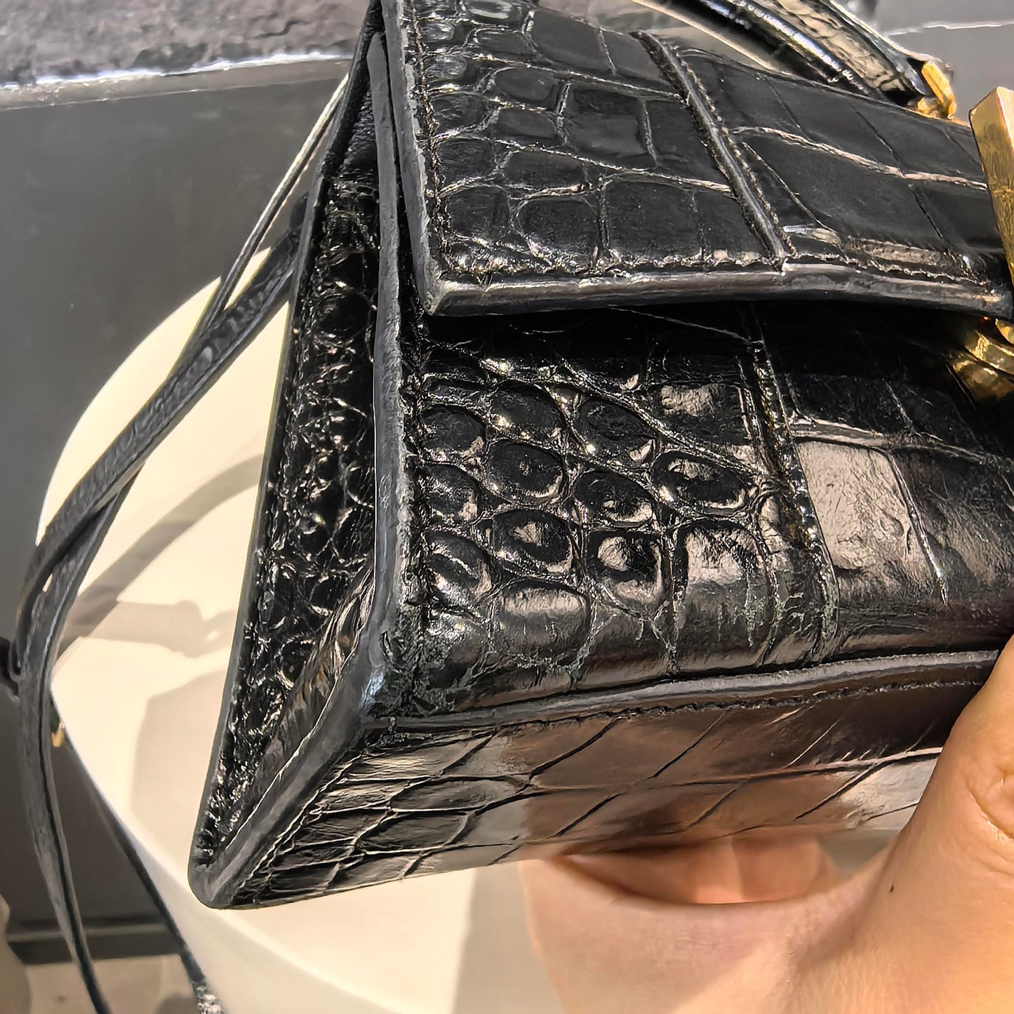 Balenciaga - Hourglass - Leather - Black - (mini)