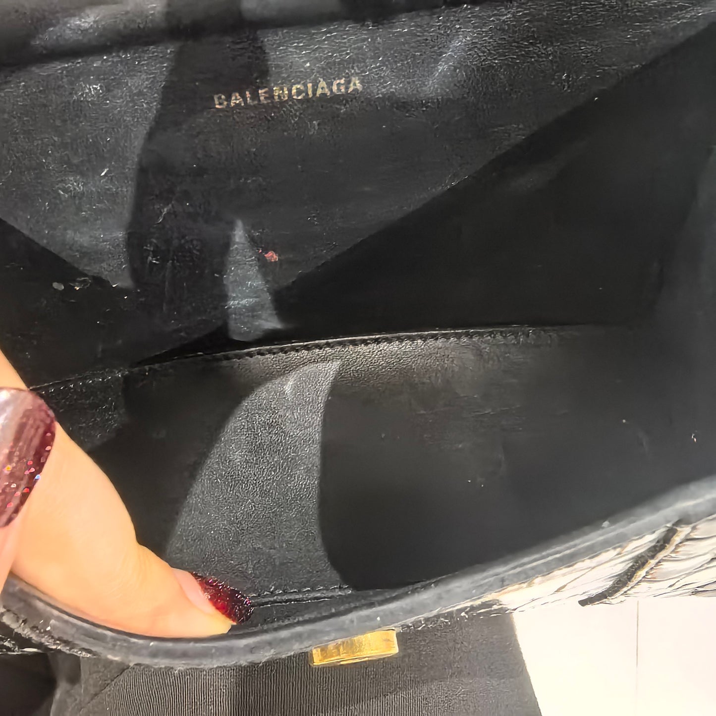 Balenciaga - Hourglass - Leather - Black - (mini)