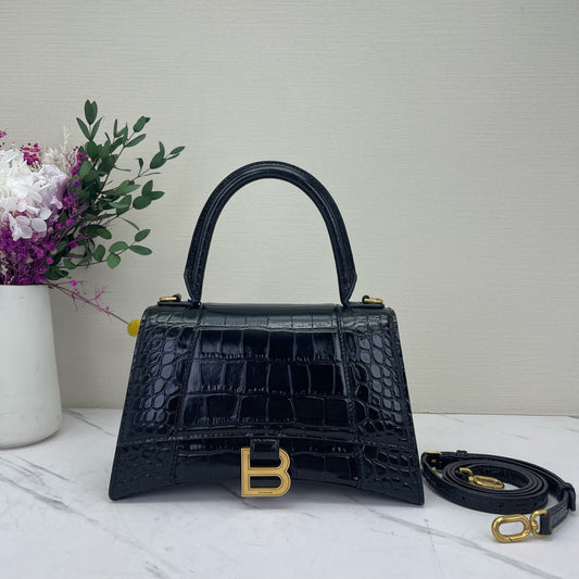 Balenciaga - Hourglass - Leather - Black - (Small)