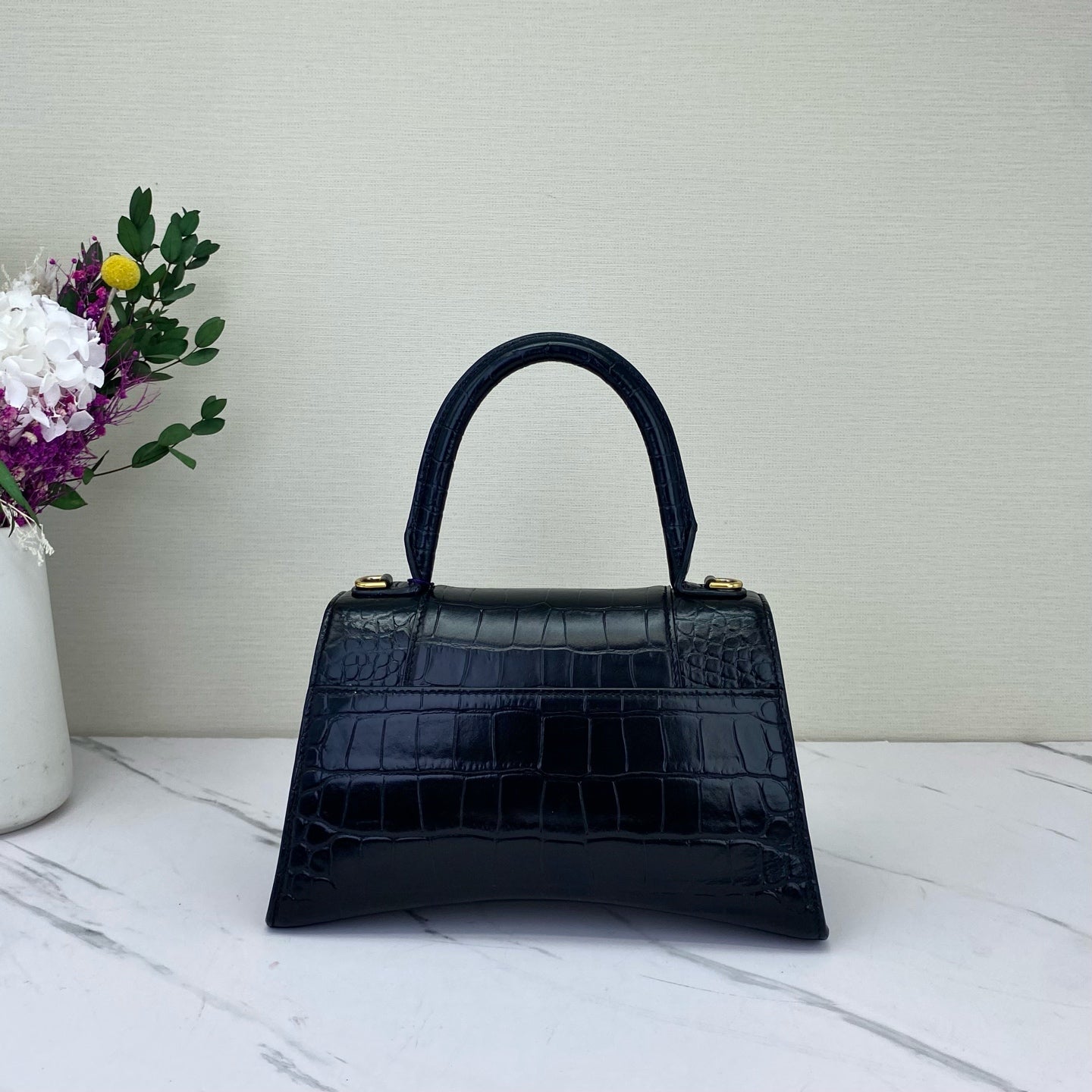 Balenciaga - Hourglass - Leather - Black - (Small)