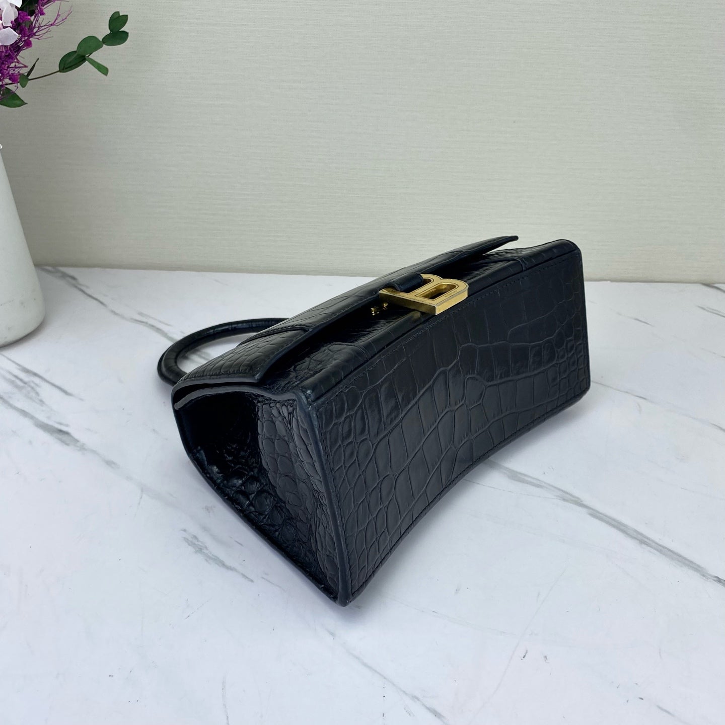 Balenciaga - Hourglass - Leather - Black - (Small)