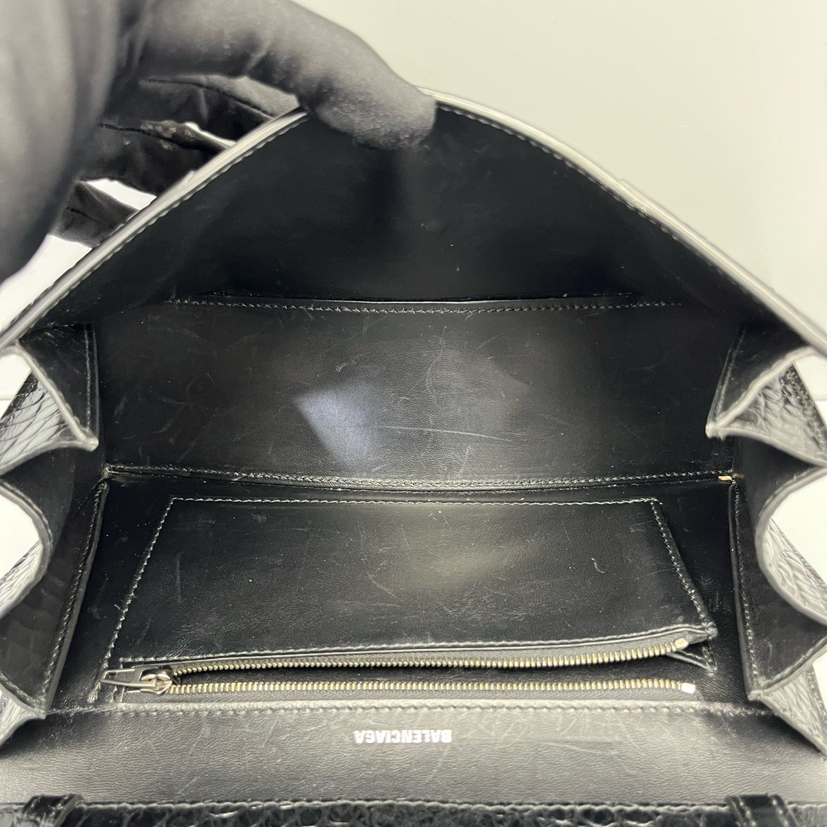 Balenciaga - Hourglass - Leather - Black - (small)