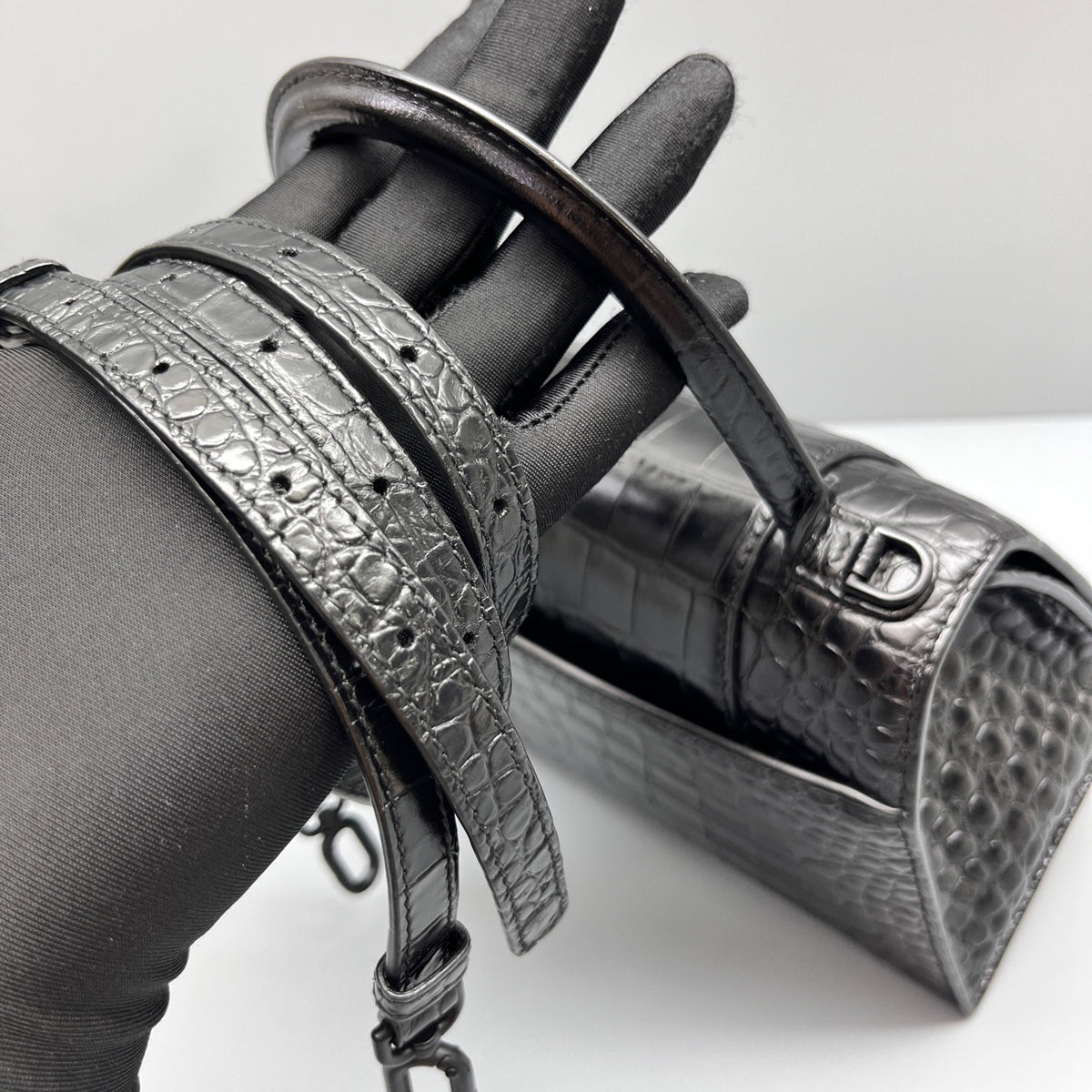 Balenciaga - Hourglass - Leather - Black - (small)