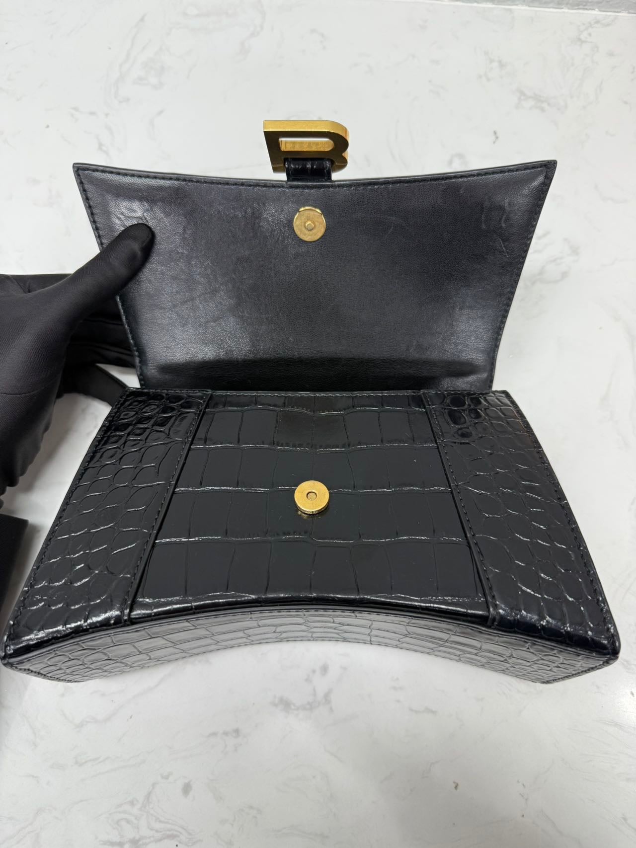 Balenciaga - Hourglass - Leather - Black - (small)
