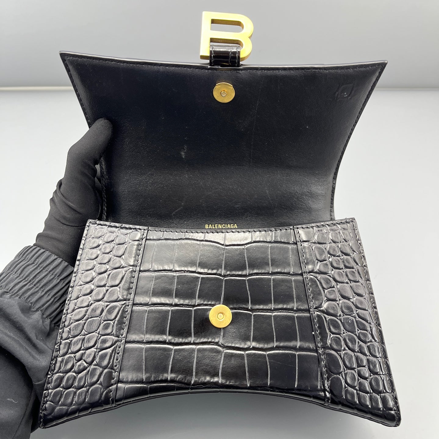 Balenciaga - Hourglass - Leather - Black - (small)
