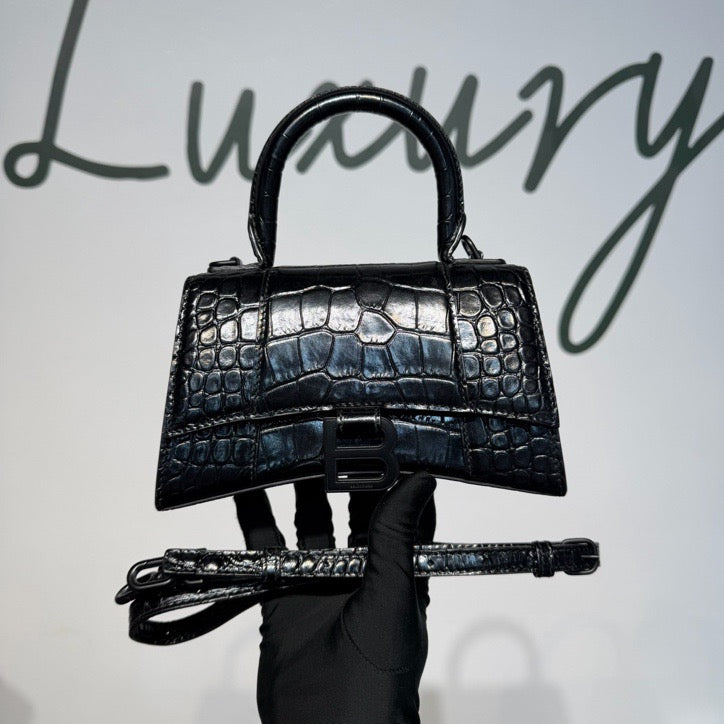 Balenciaga - Hourglass - Leather - Black - (XS)