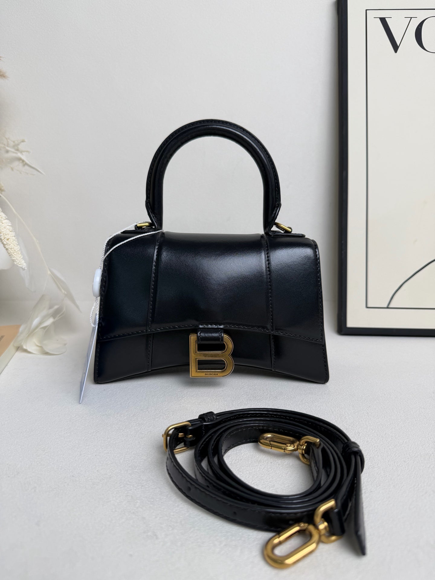 Balenciaga - Hourglass - Leather - Black - (XS)