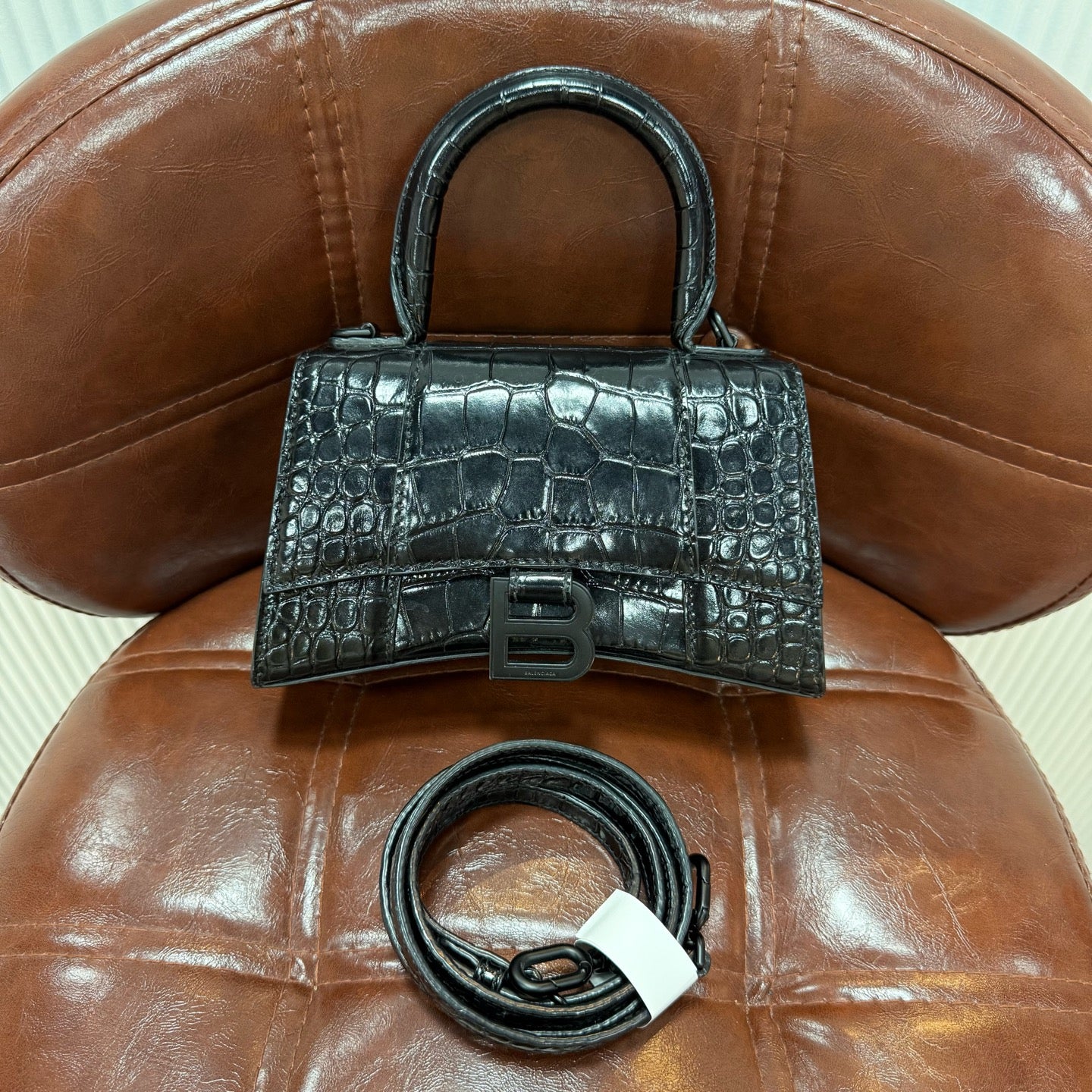 Balenciaga - Hourglass - Leather - Black - (XS)