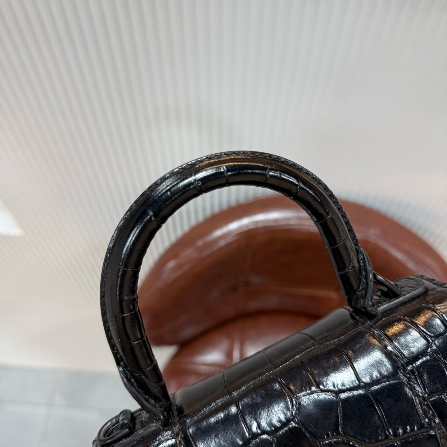 Balenciaga - Hourglass - Leather - Black - (XS)