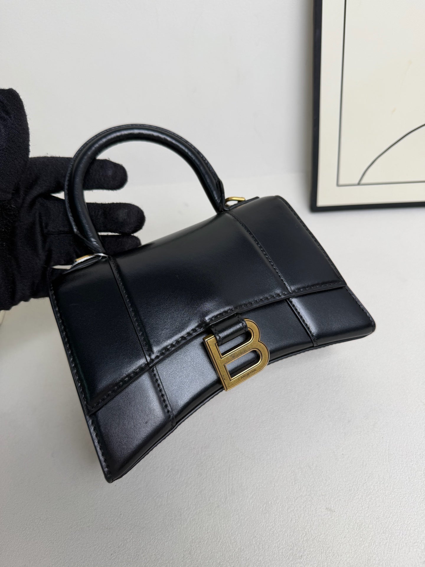 Balenciaga - Hourglass - Leather - Black - (XS)