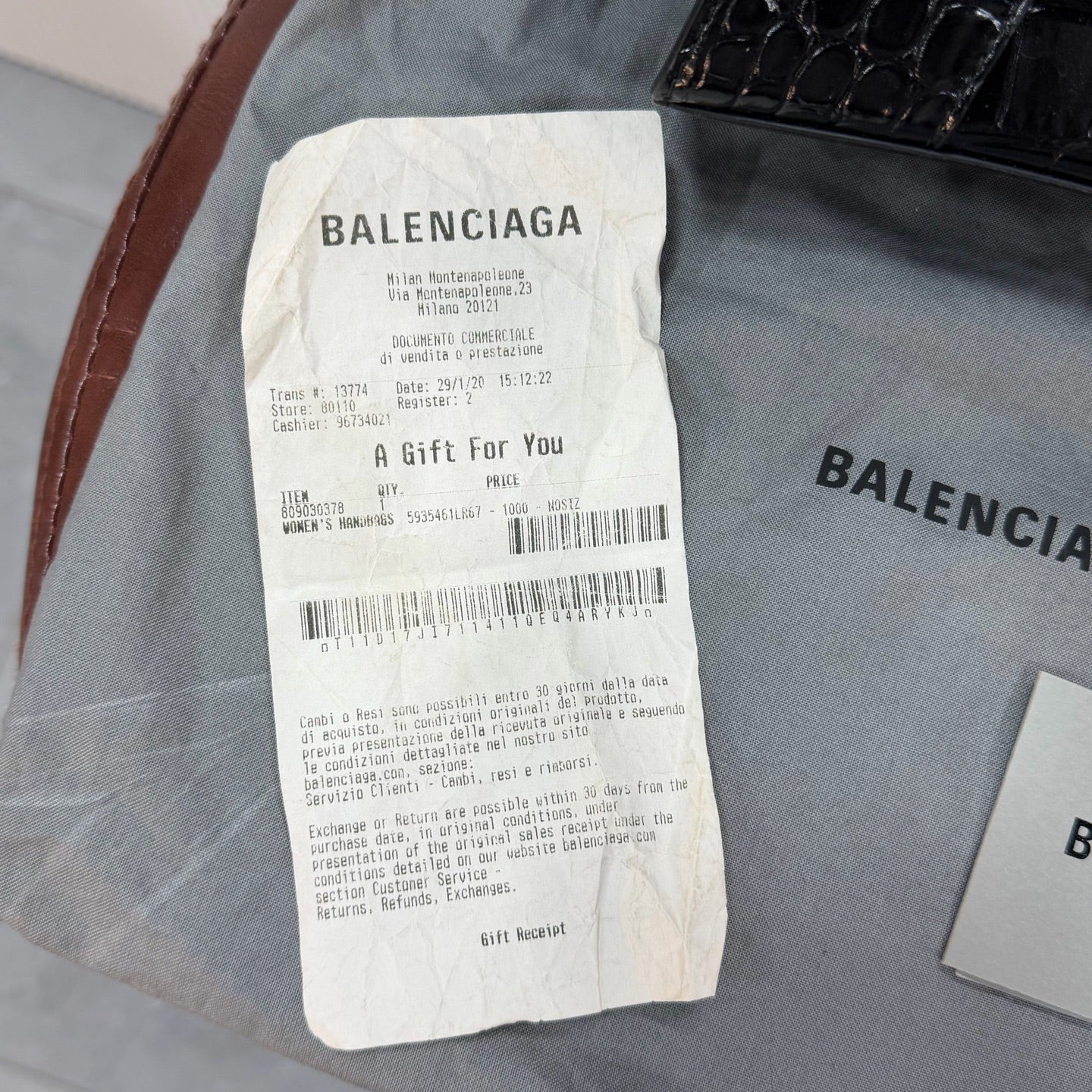 Balenciaga - Hourglass - Leather - Black - (XS)