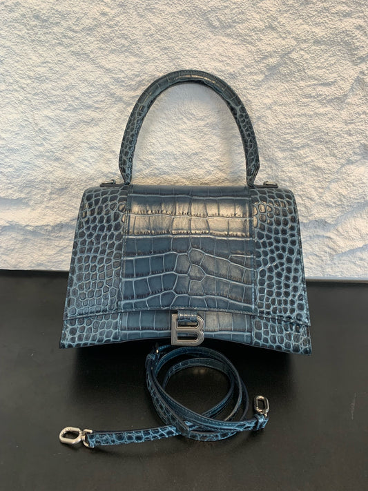 Balenciaga - Hourglass - Leather - Blue - (large)