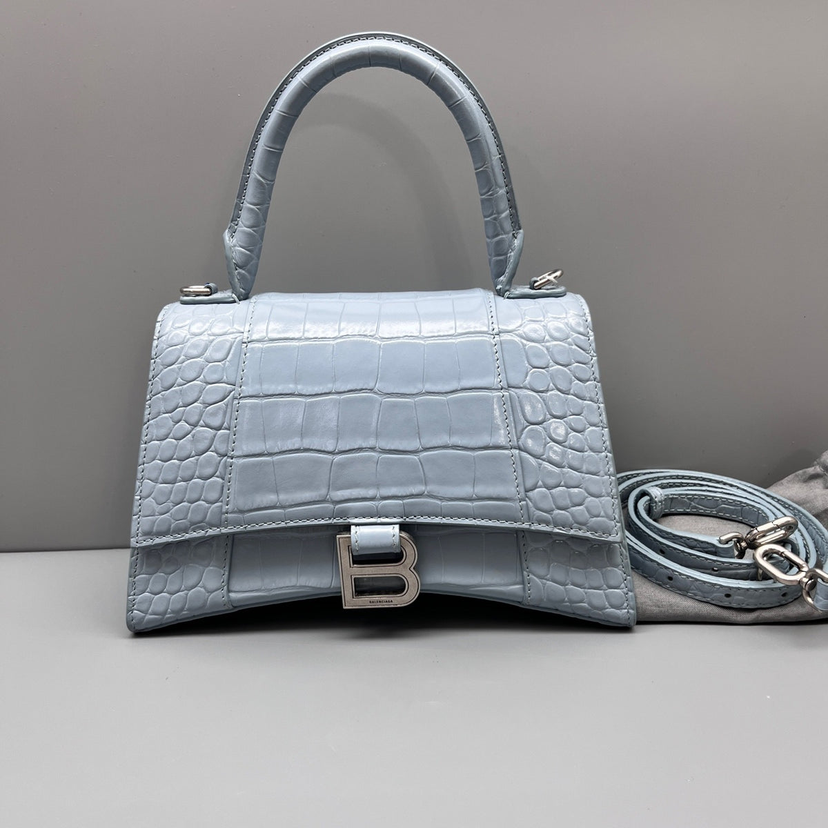 Balenciaga - Hourglass - Leather - Blue - (mini)