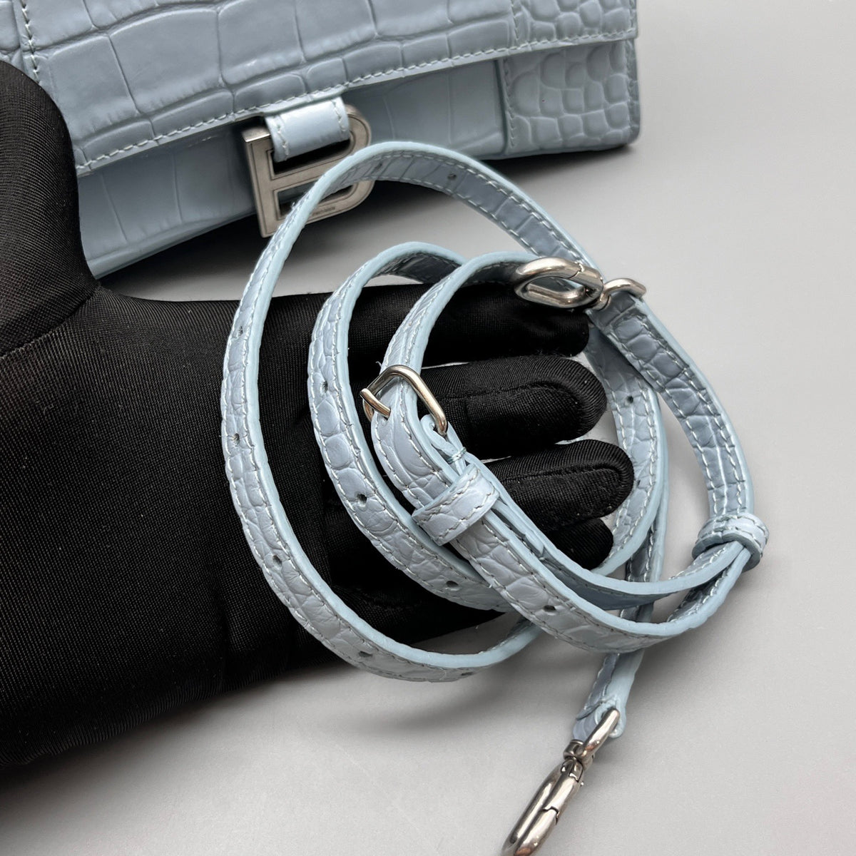 Balenciaga - Hourglass - Leather - Blue - (mini)