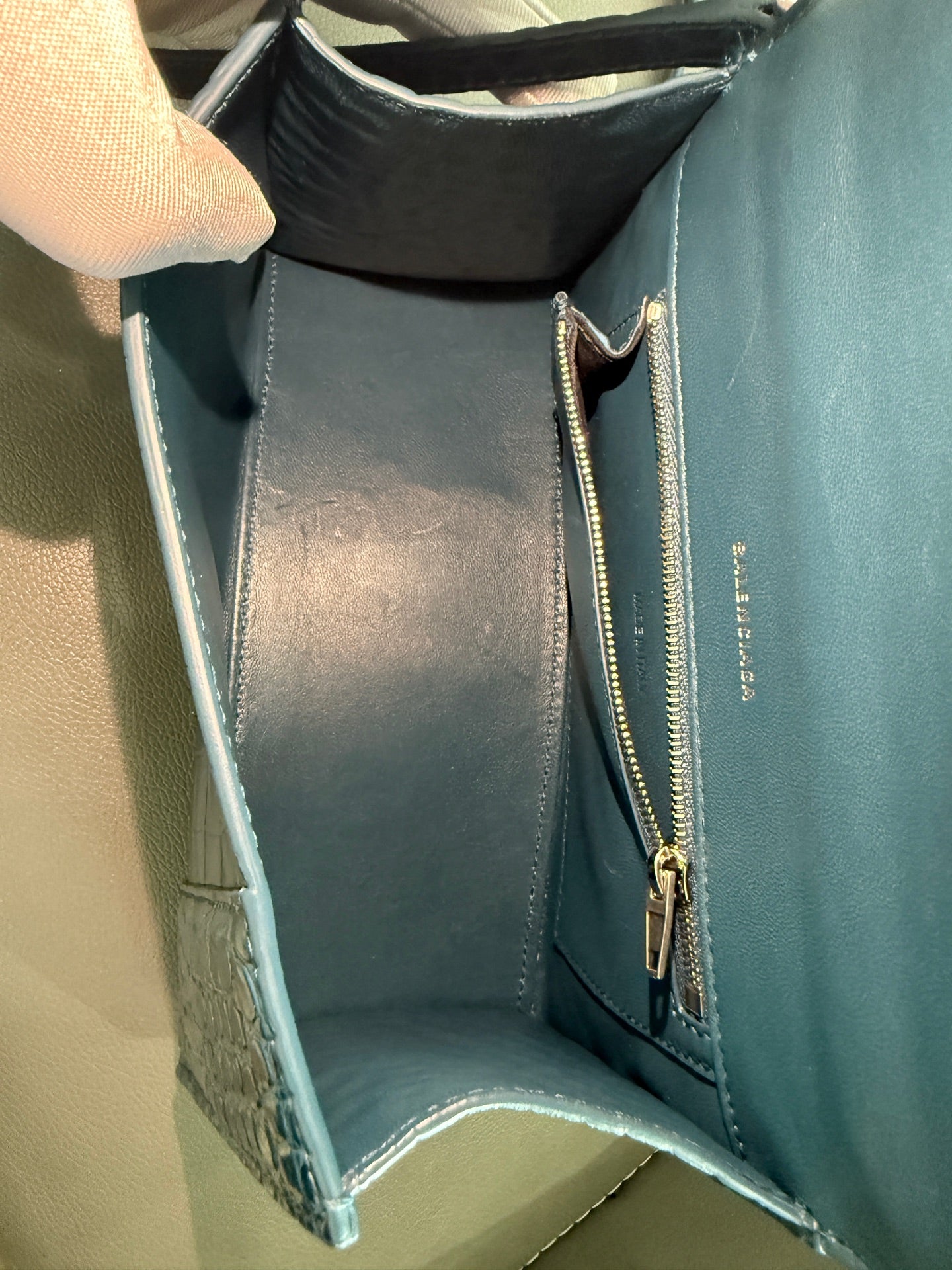 Balenciaga - Hourglass - Leather - Blue - (mini)