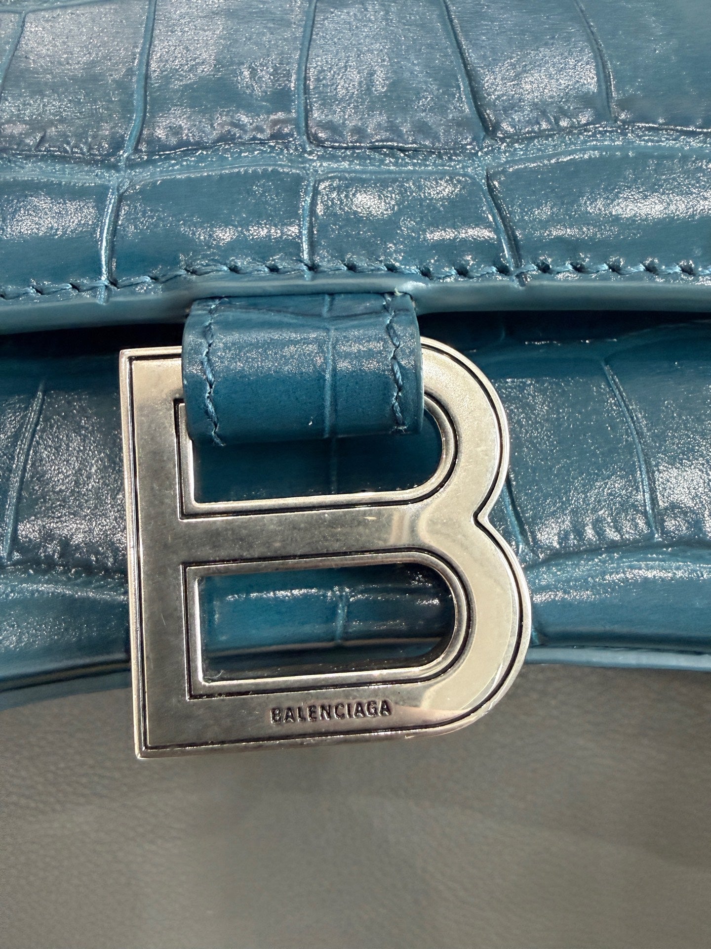 Balenciaga - Hourglass - Leather - Blue - (mini)