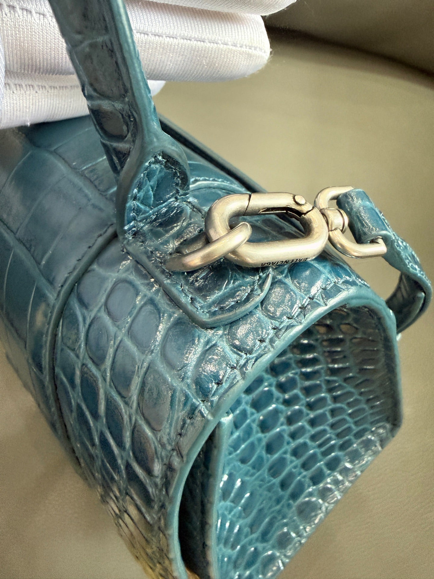 Balenciaga - Hourglass - Leather - Blue - (mini)