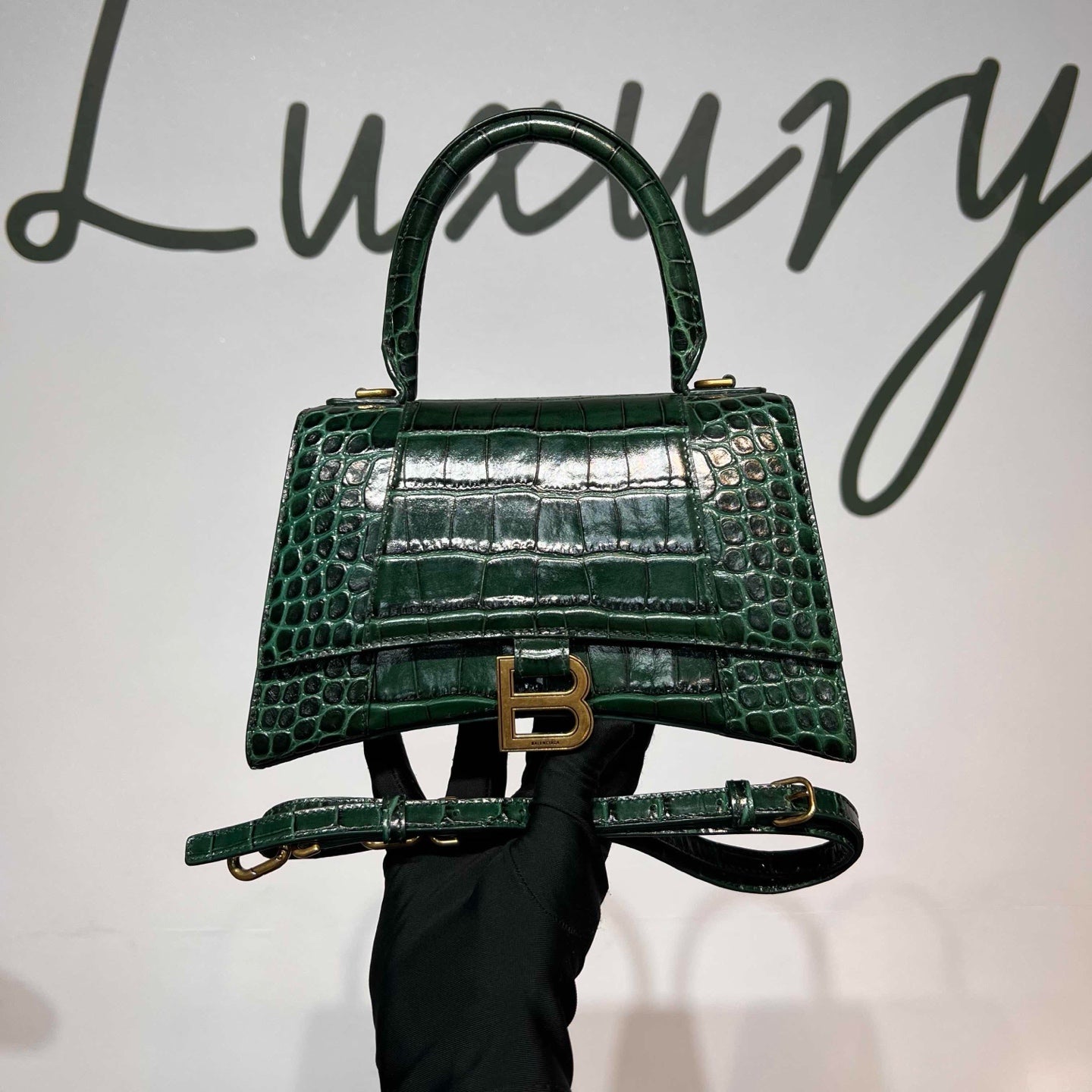 Balenciaga - Hourglass - Leather - Green - (small)