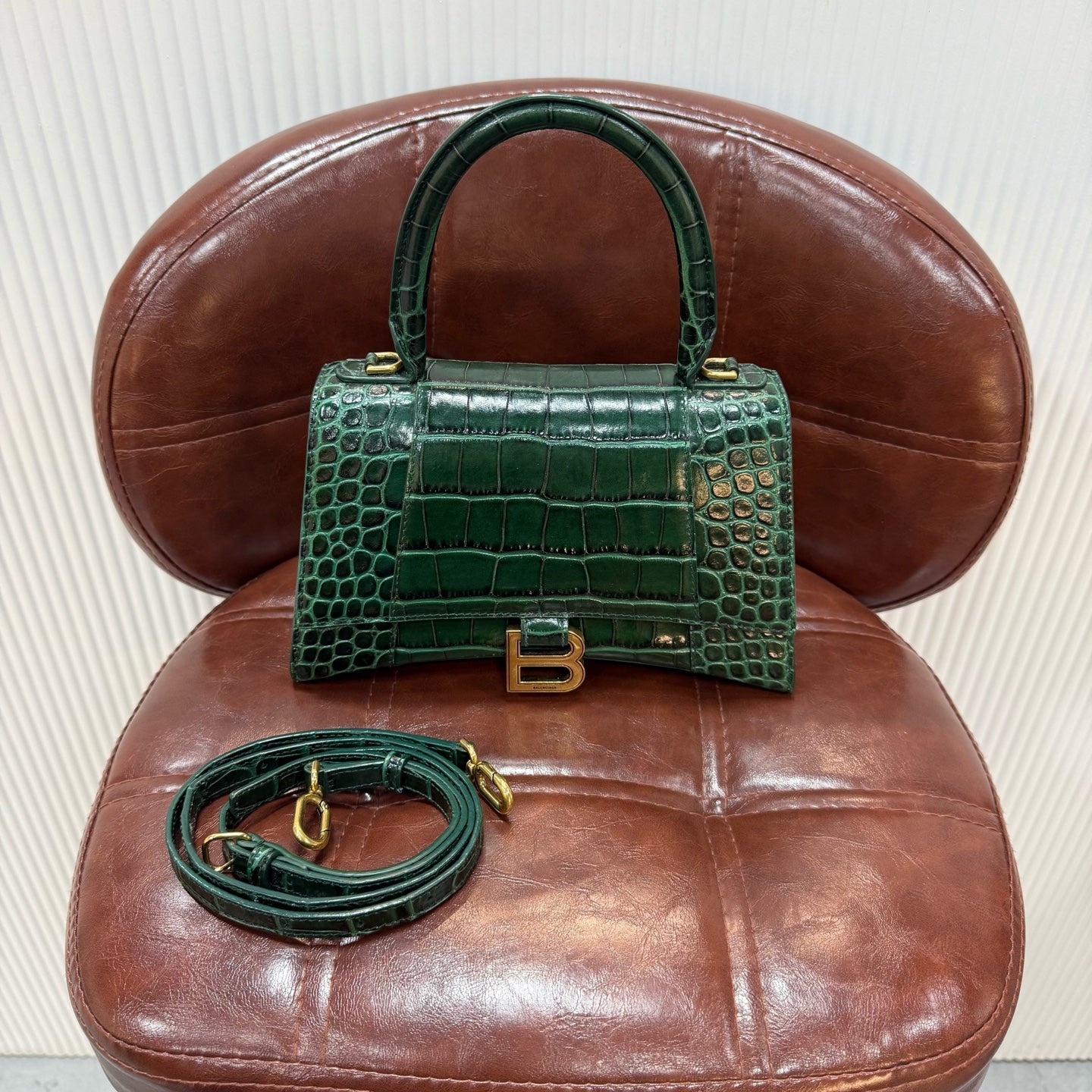 Balenciaga - Hourglass - Leather - Green - (small)