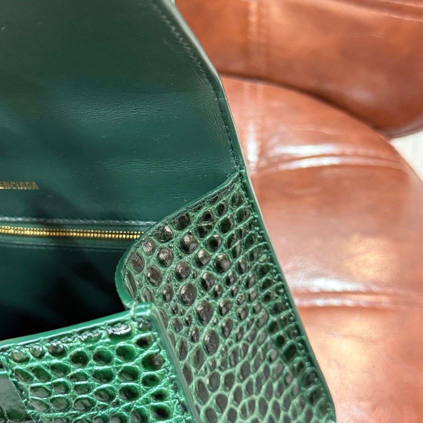Balenciaga - Hourglass - Leather - Green - (small)