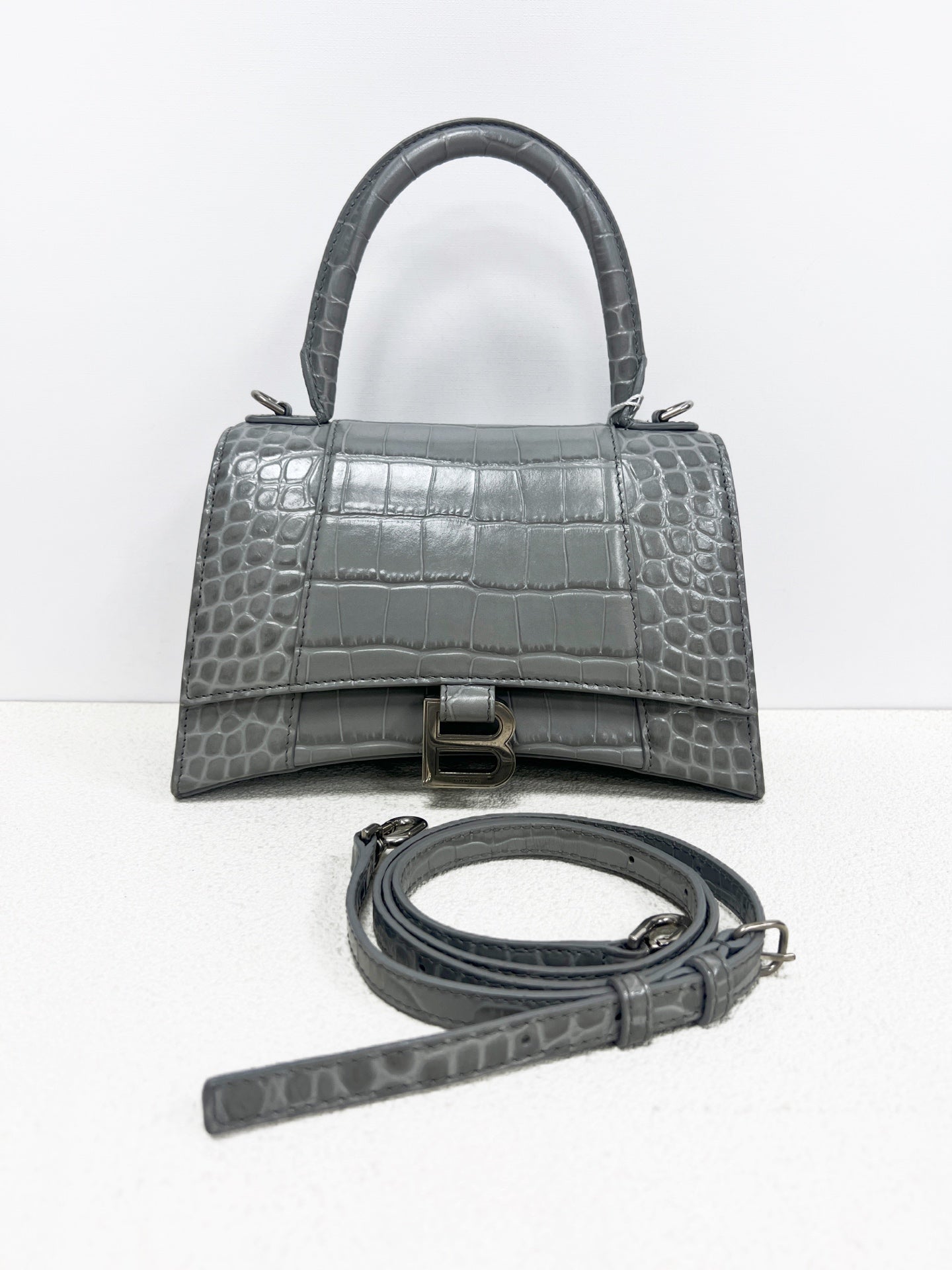 Balenciaga - Hourglass - Leather - Grey - (small)
