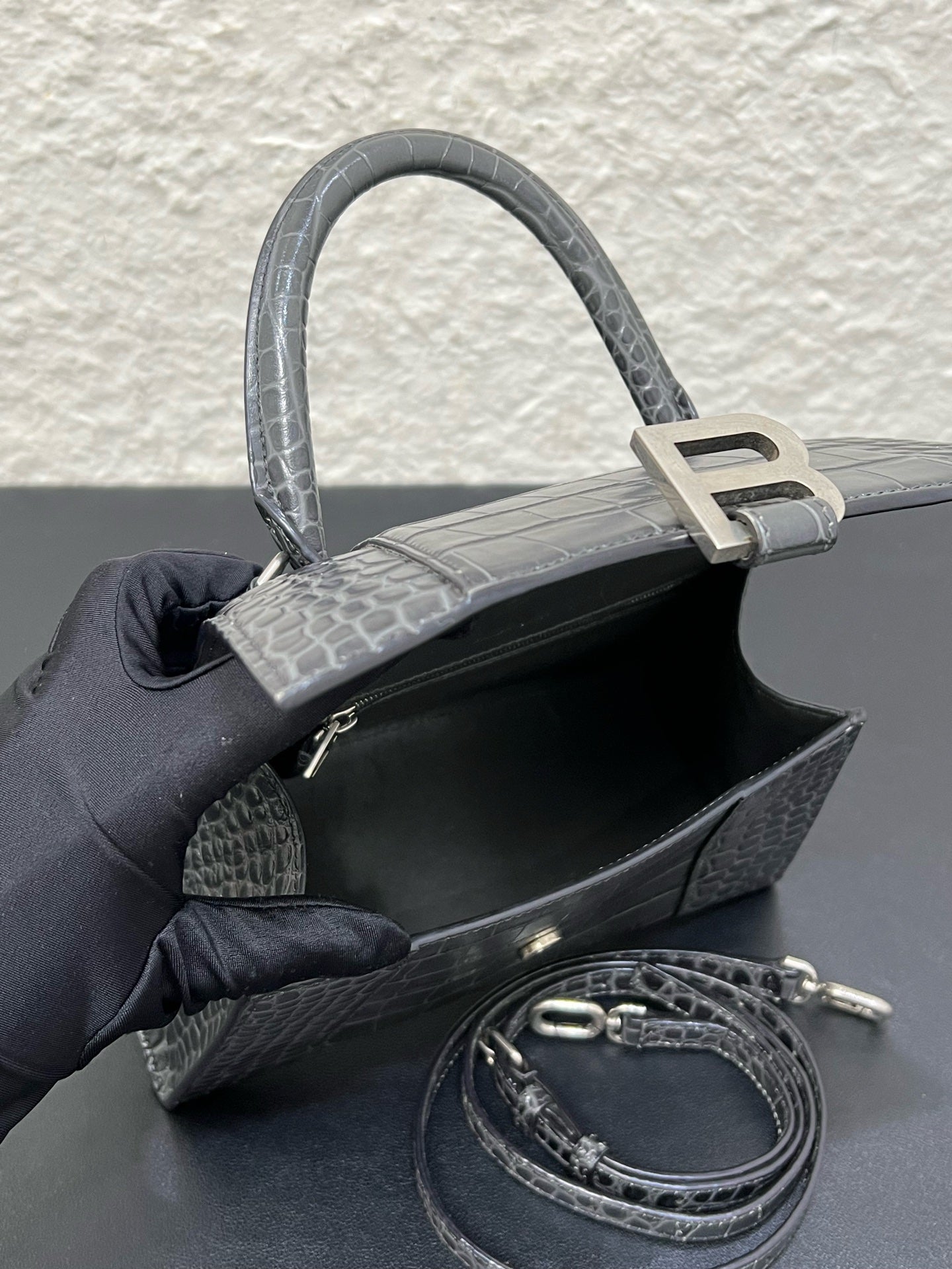 Balenciaga - Hourglass - Leather - Grey - (small)