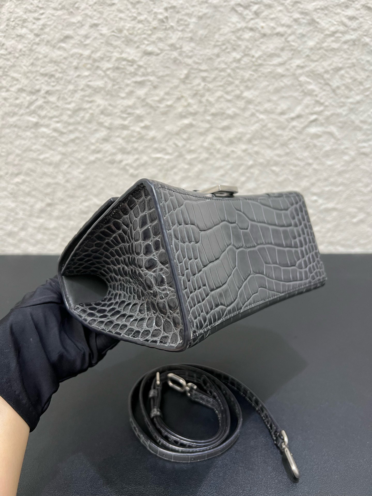 Balenciaga - Hourglass - Leather - Grey - (small)