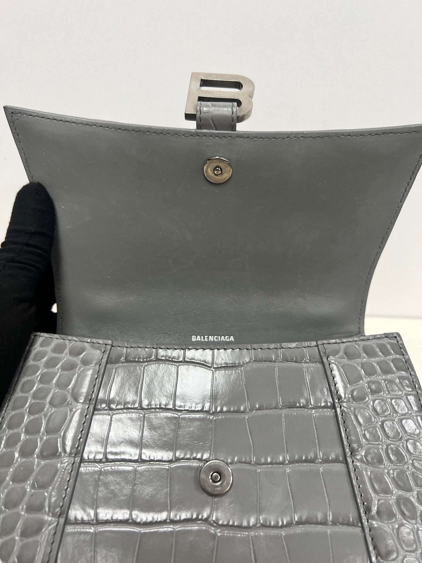 Balenciaga - Hourglass - Leather - Grey - (small)