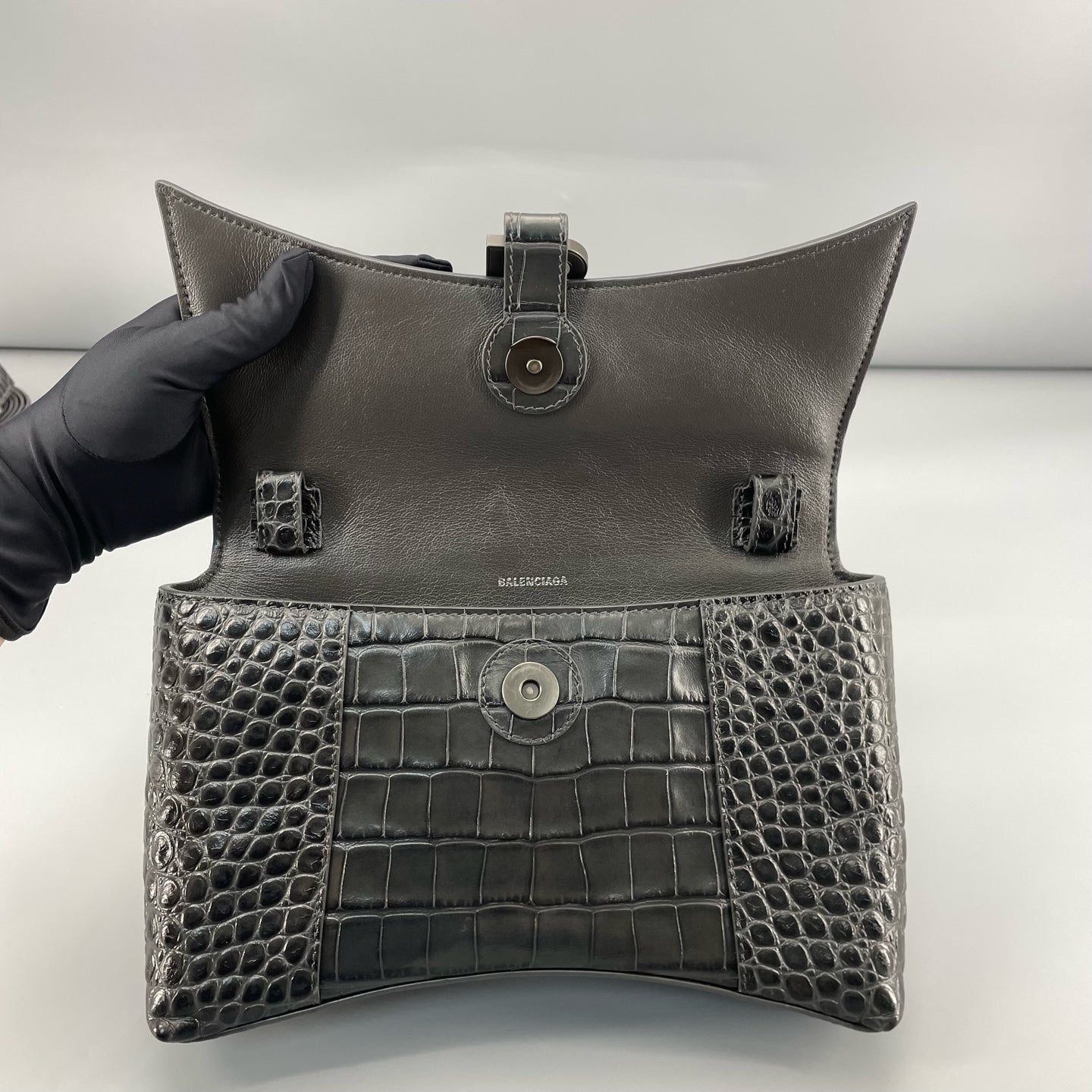 Balenciaga - Hourglass - Leather - Grey - (small)
