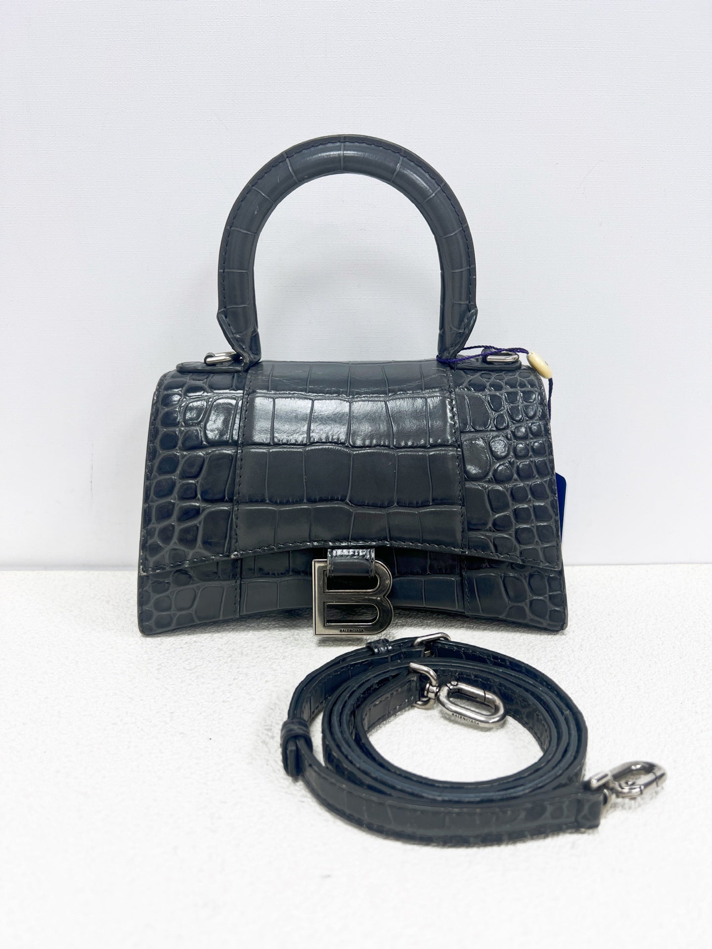 Balenciaga - Hourglass - Leather - Grey - (XS)