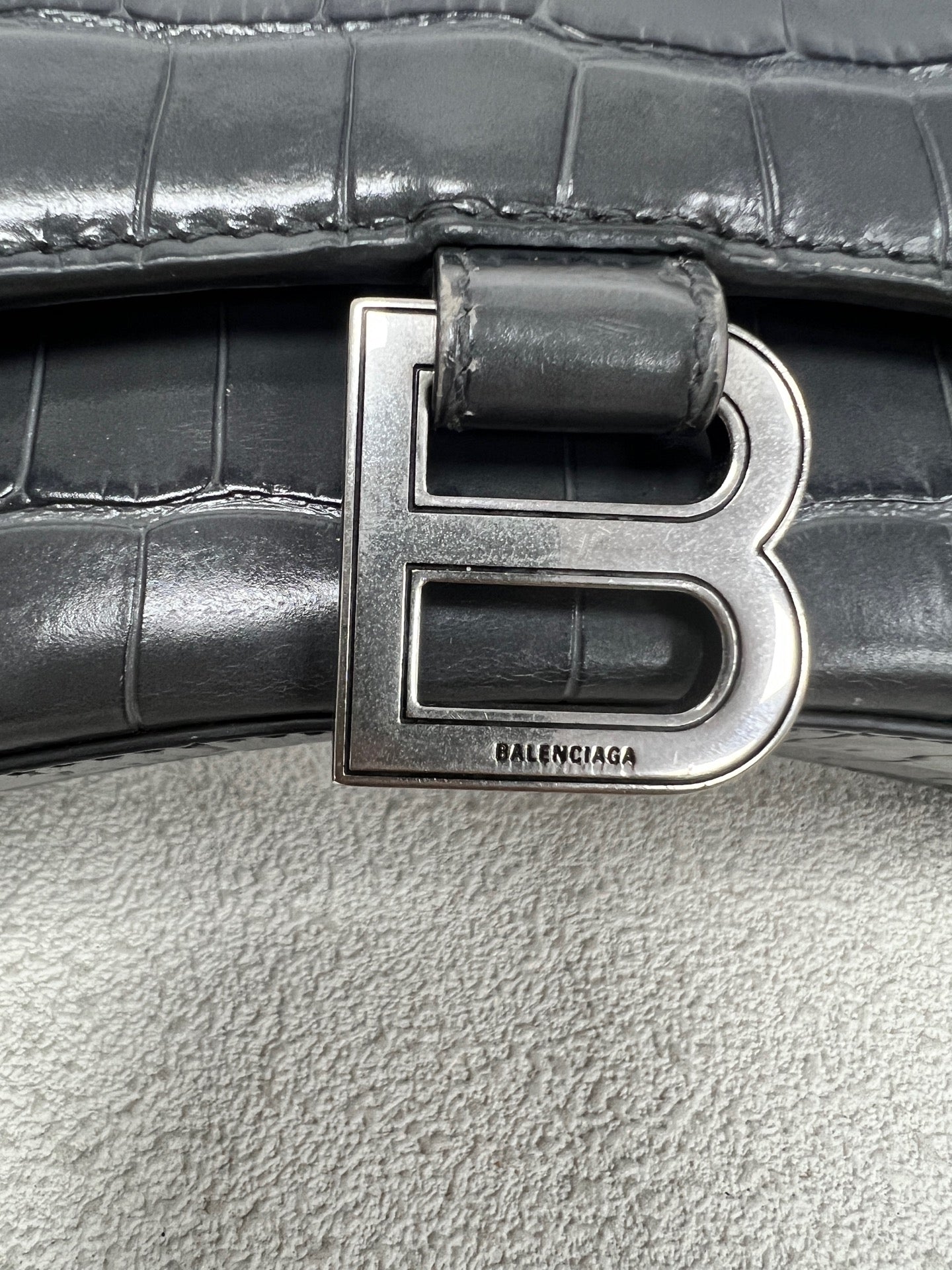 Balenciaga - Hourglass - Leather - Grey - (XS)