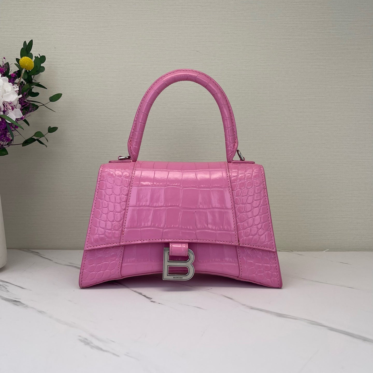 Balenciaga - Hourglass - Leather - Pink - (small)