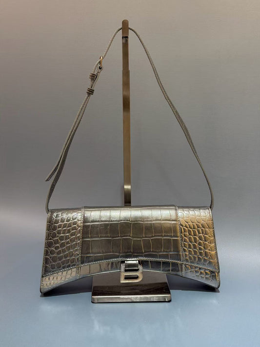 Balenciaga - Hourglass - Leather - Silver - (small)