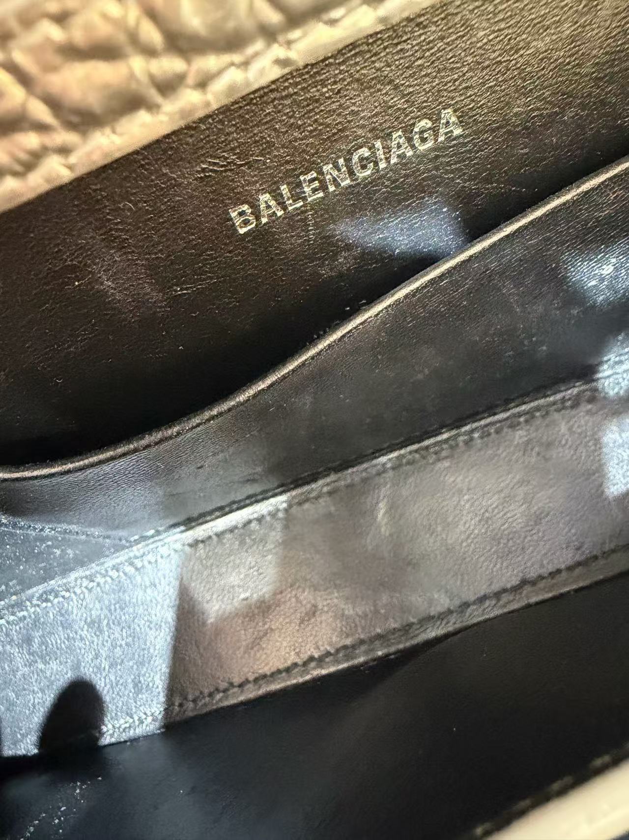 Balenciaga - Hourglass - Leather - Silver - (small)