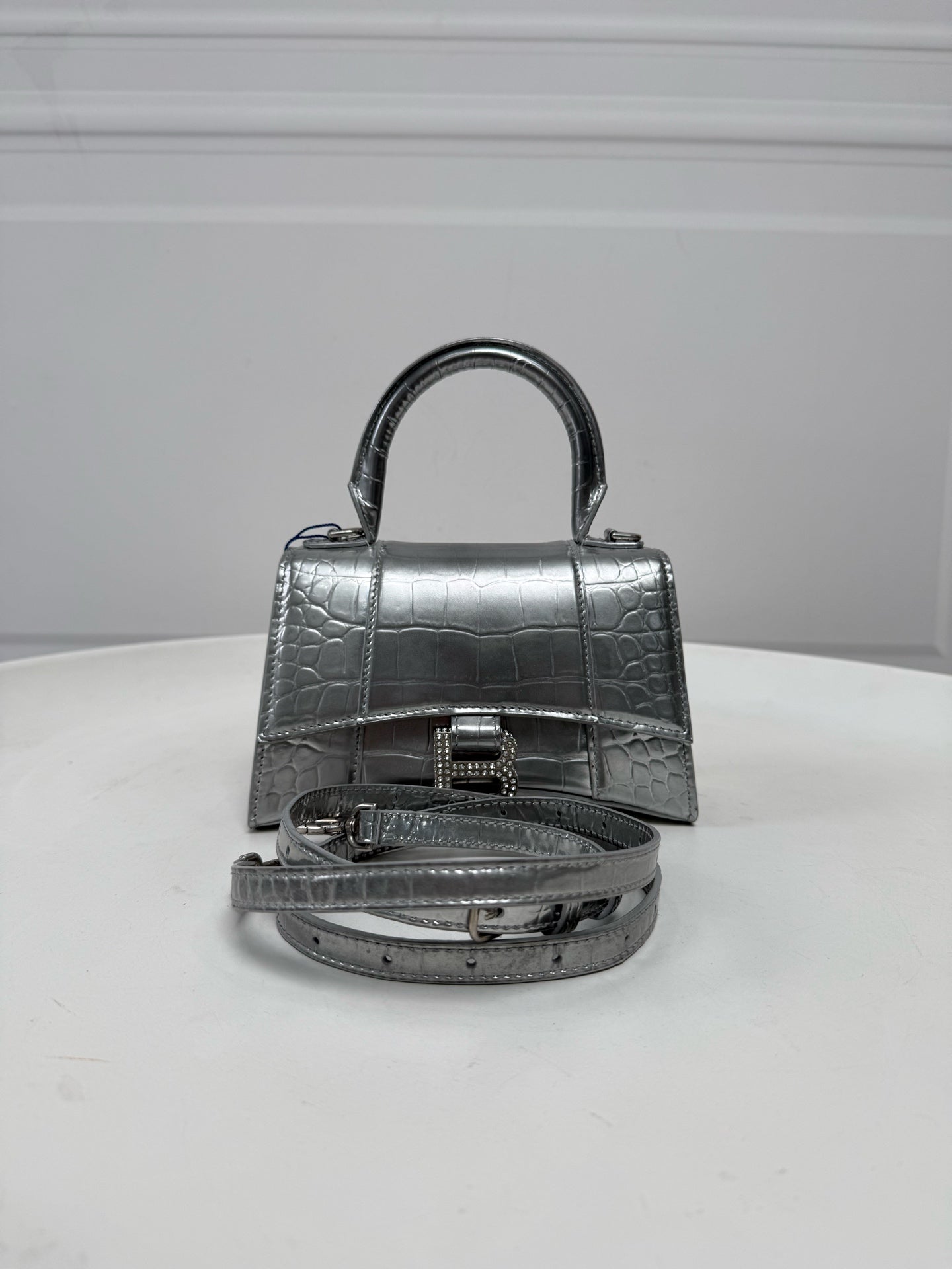 Balenciaga - Hourglass - Leather - Silver - (XS)