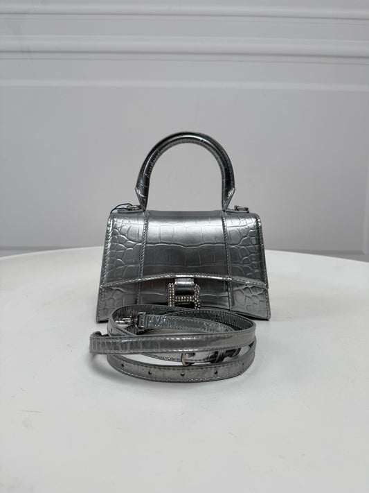 Balenciaga - Hourglass - Leather - Silver - (XS)