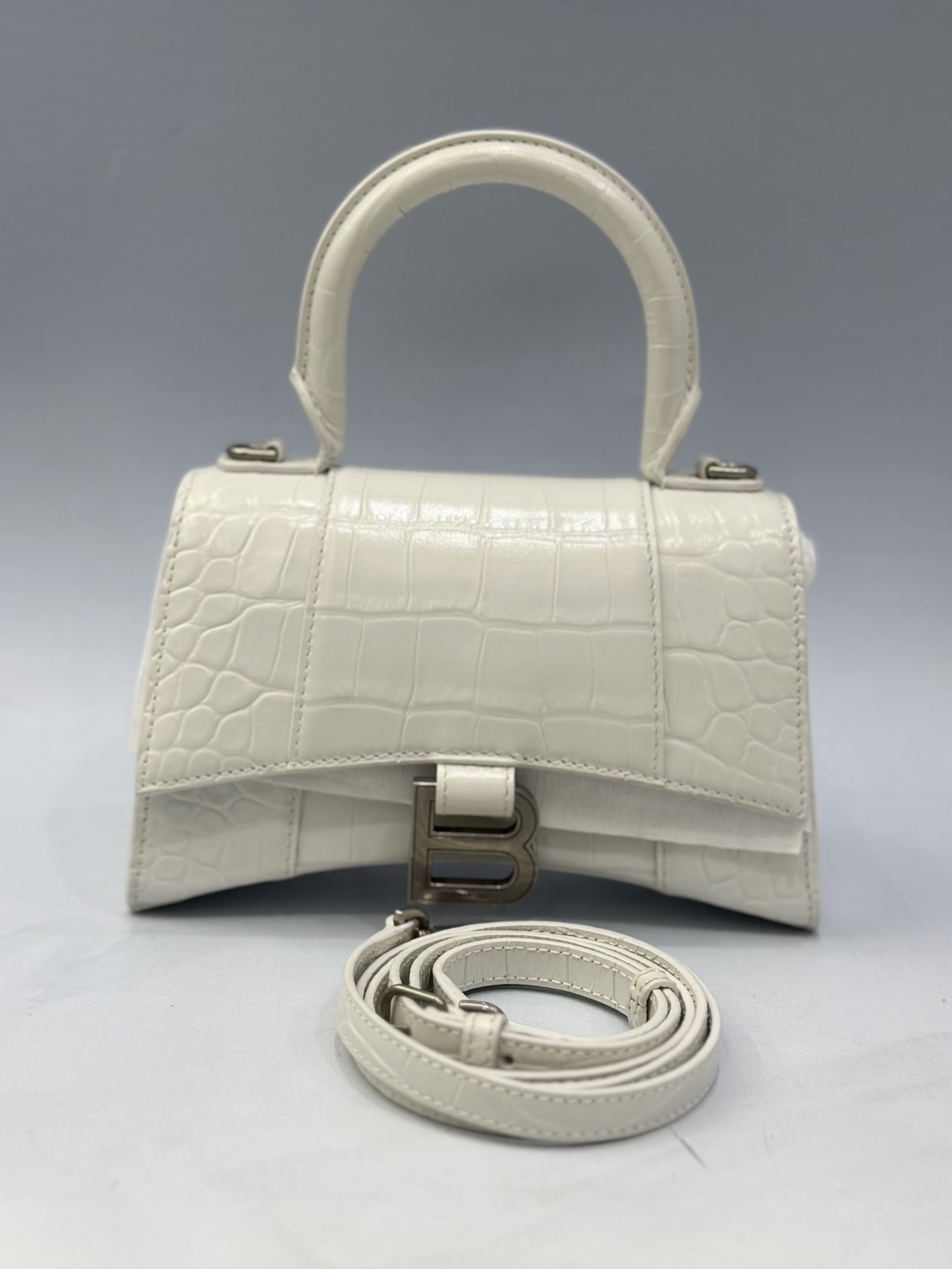 Balenciaga - Hourglass - Leather - White - (mini)