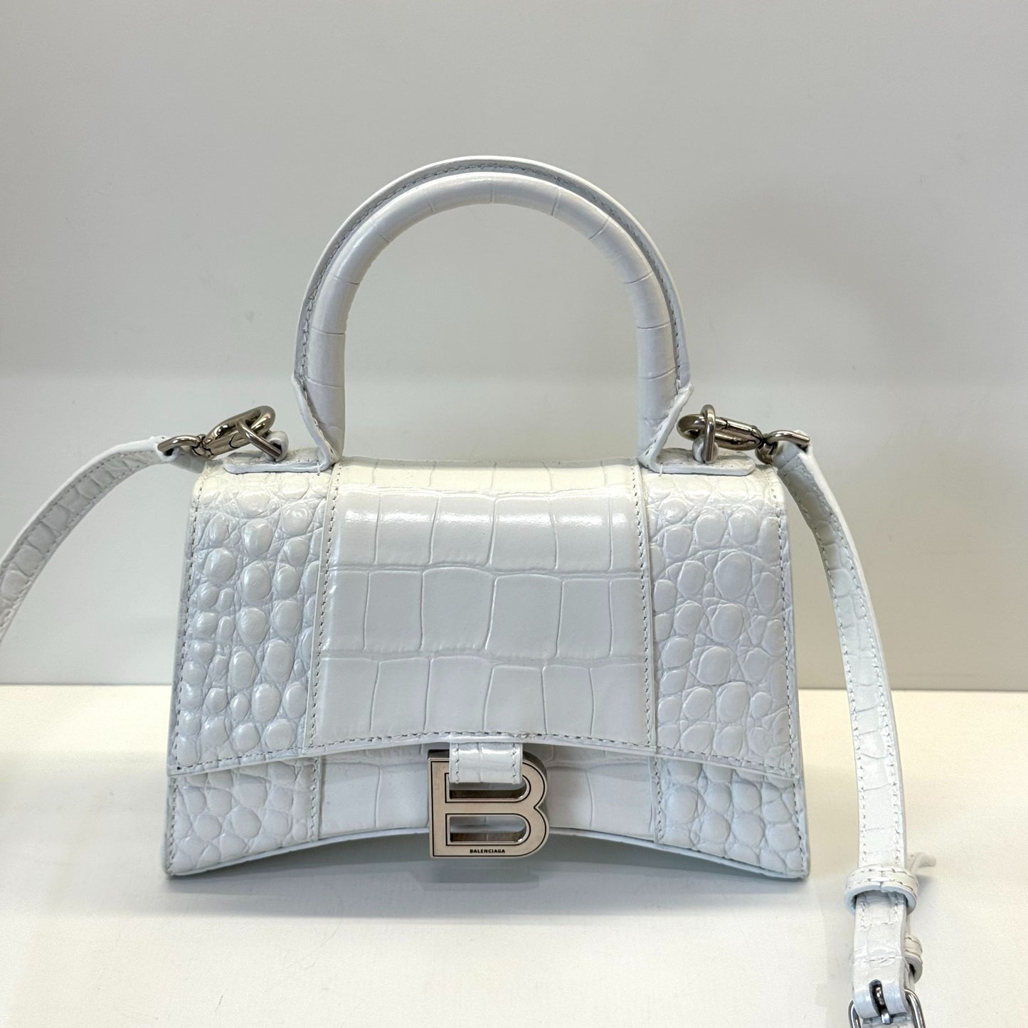 Balenciaga - Hourglass - Leather - White - (mini)