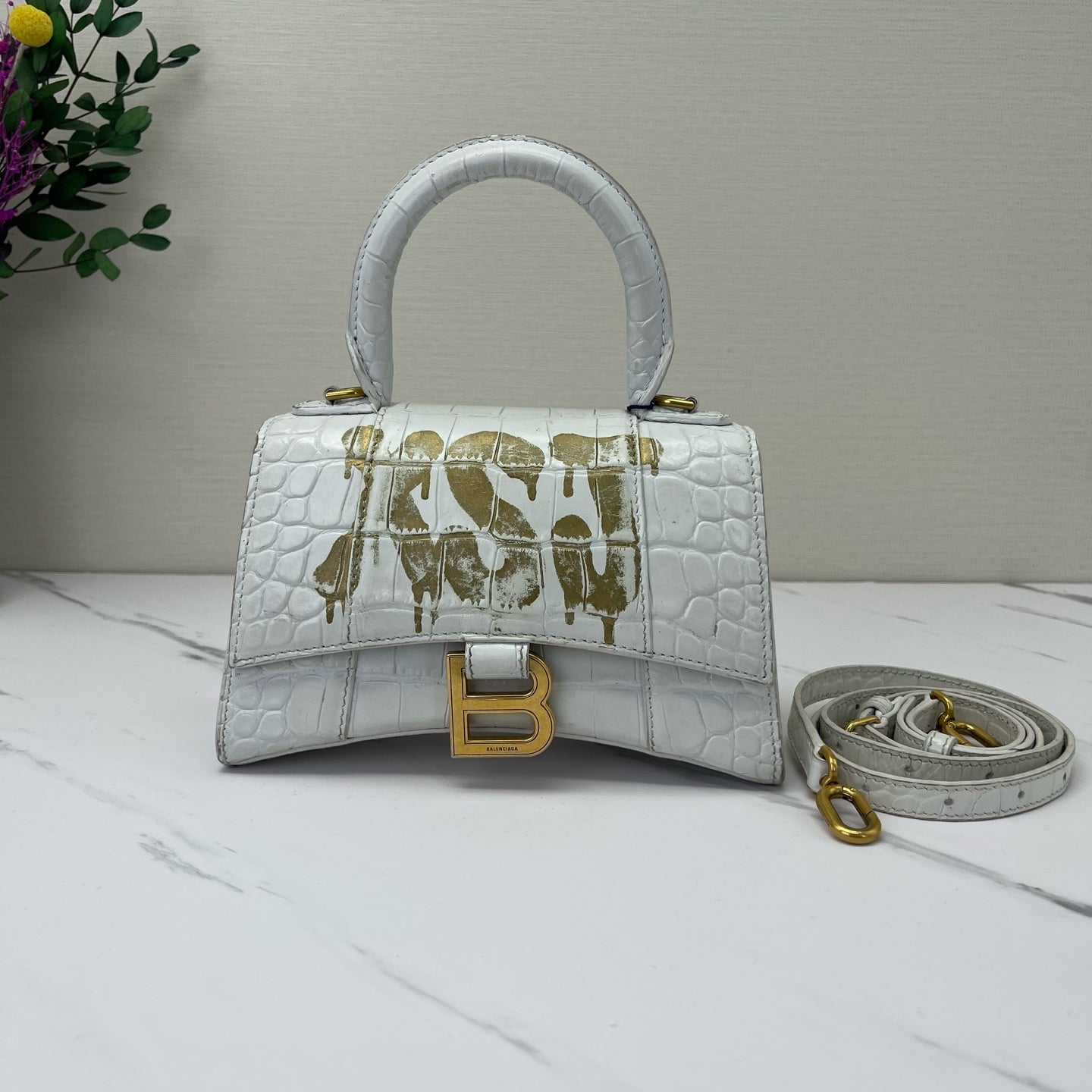 Balenciaga - Hourglass - Leather - White - (mini)