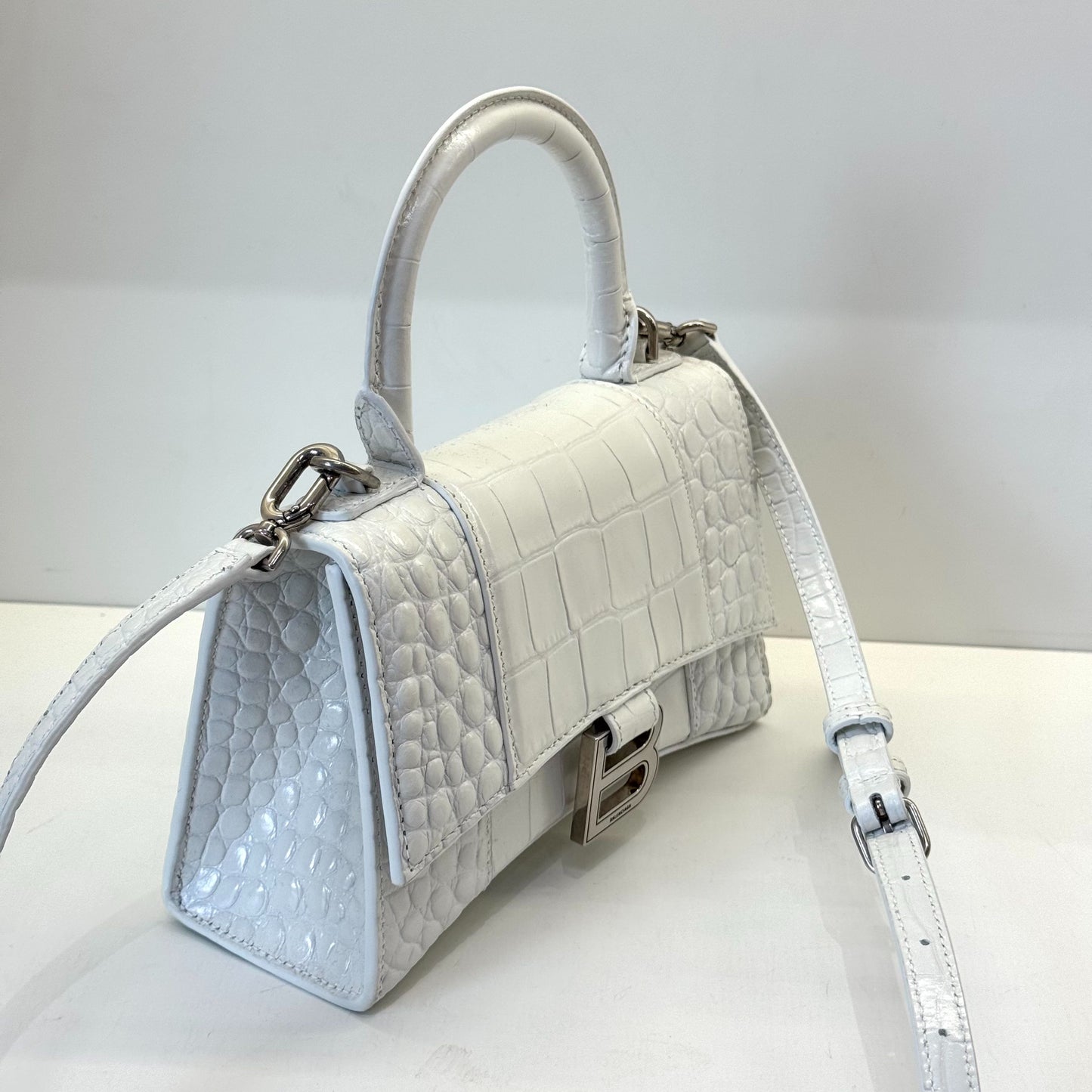 Balenciaga - Hourglass - Leather - White - (mini)