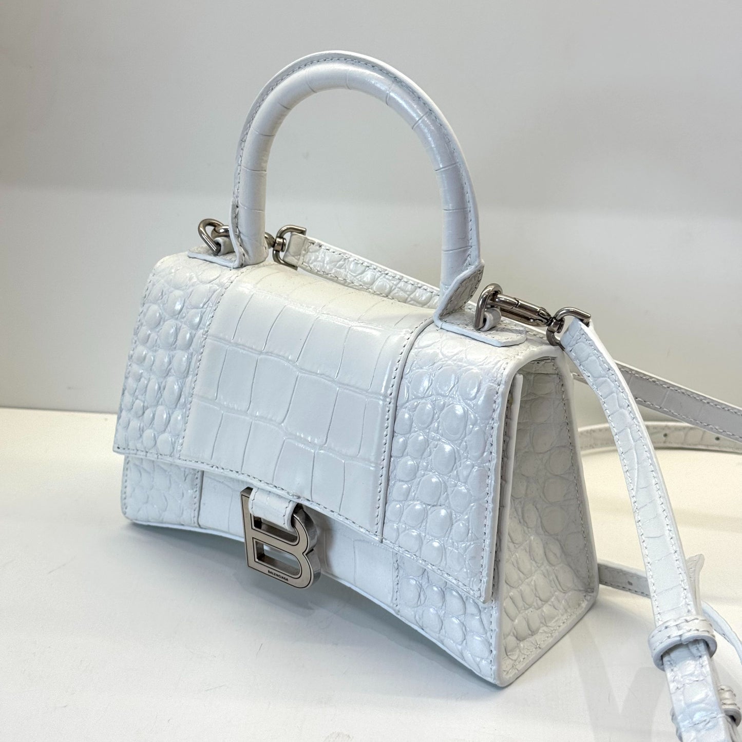 Balenciaga - Hourglass - Leather - White - (mini)