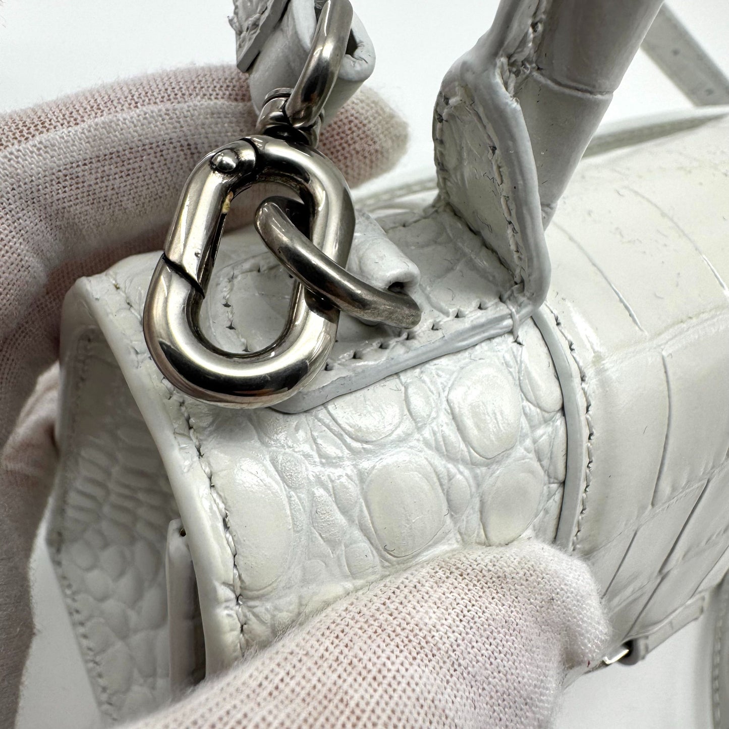 Balenciaga - Hourglass - Leather - White - (mini)