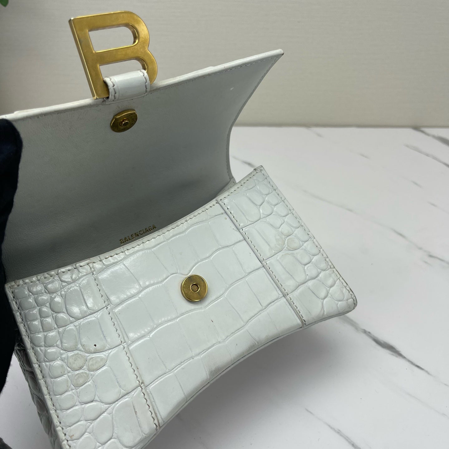 Balenciaga - Hourglass - Leather - White - (mini)