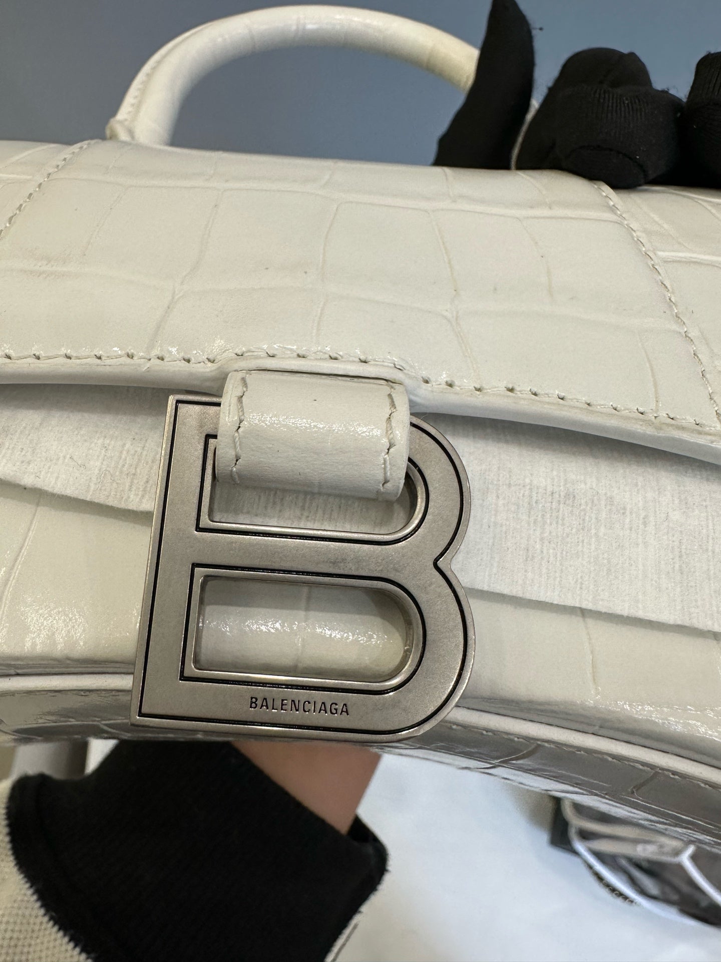 Balenciaga - Hourglass - Leather - White - (mini)