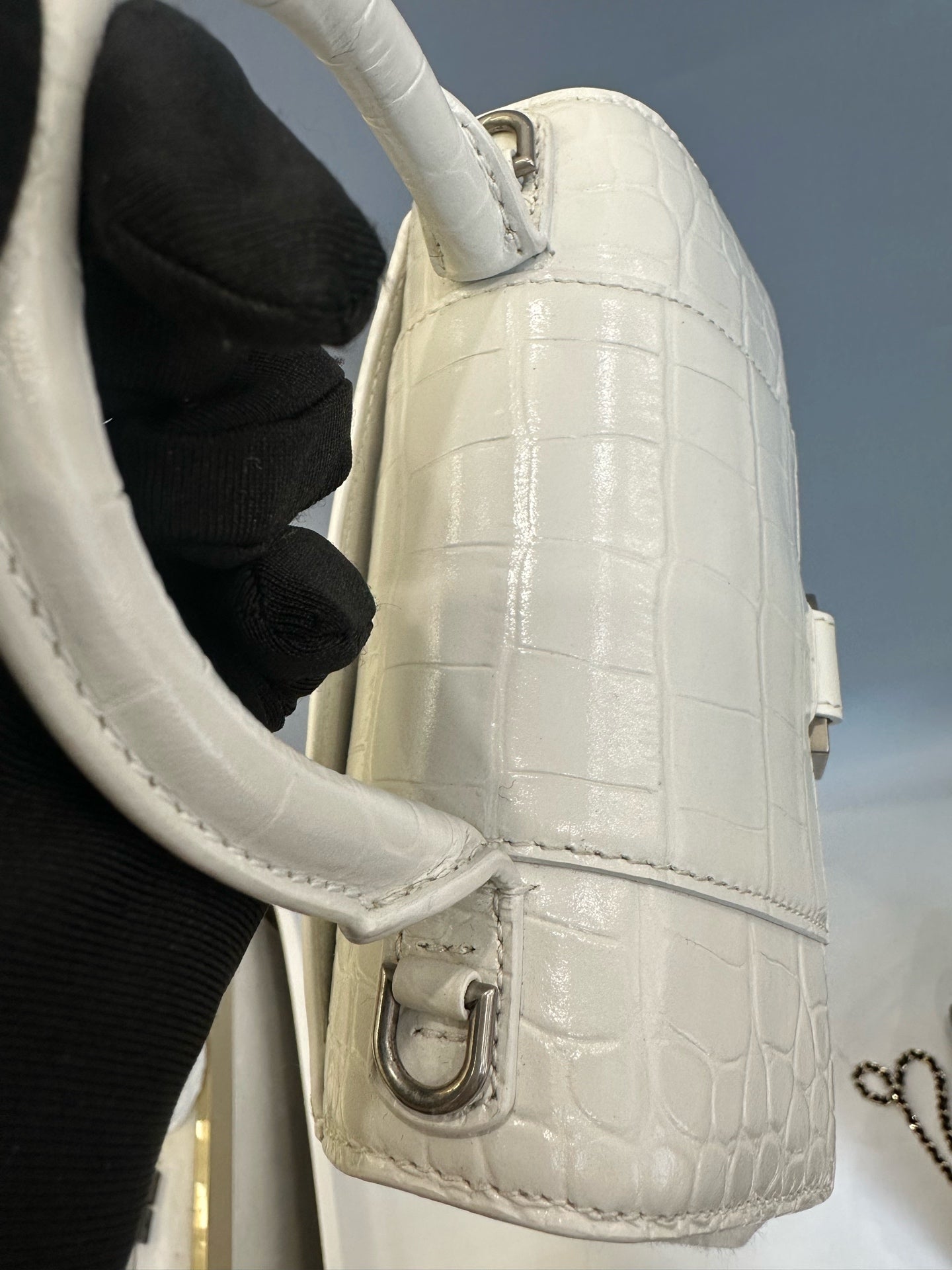 Balenciaga - Hourglass - Leather - White - (mini)